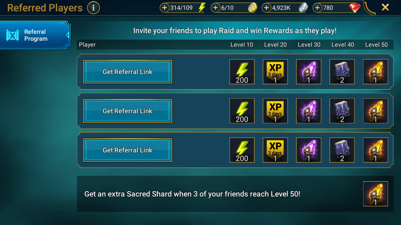 raid shadow legend referral code